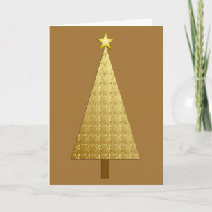Árbol de Navidad moderno Relieve metalizado dorado