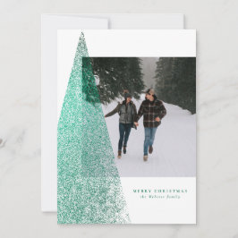 árbol de Navidad moderno verde moteado una foto