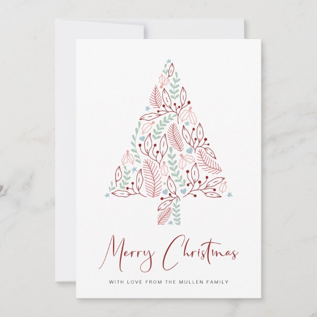 Árbol de Navidad moderno y alegre (Anverso)
