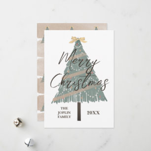 Árbol de Navidad Moderno y Elegante No-Fotográfico