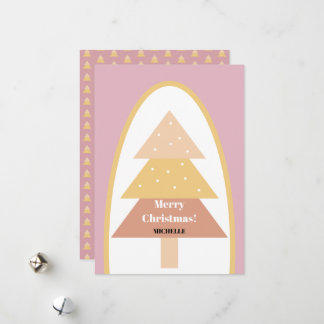 Árbol de Navidad moderno y lindo tono rosado