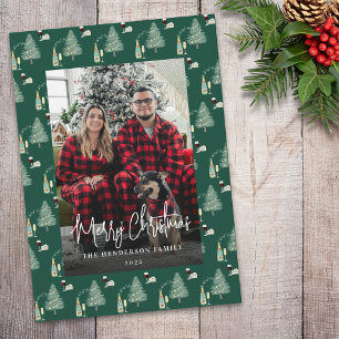 Árbol de Navidad Música Vino Queso Foto Personaliz