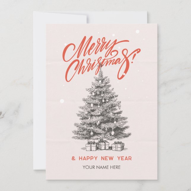 Árbol de navidad naranja vintage (Anverso)