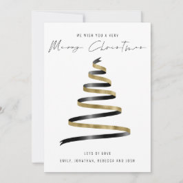 Árbol de Navidad negro dorado Calendario 2027 Feli