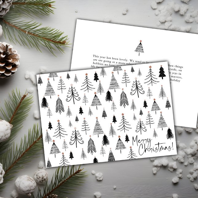 Árbol de navidad negro y blanco (Subido por el creador)