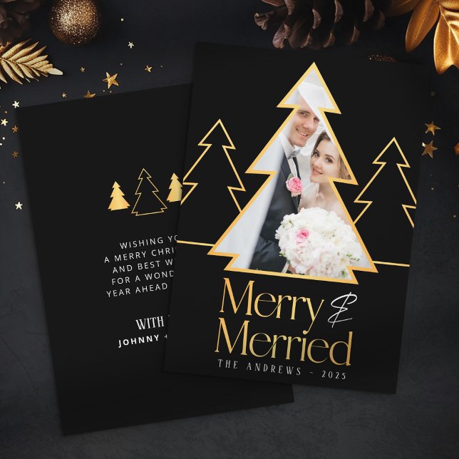 Árbol de Navidad Negro y Oro Fotografía recién cas (Subido por el creador)