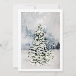 Árbol de Navidad nevado del bosque escénico modern