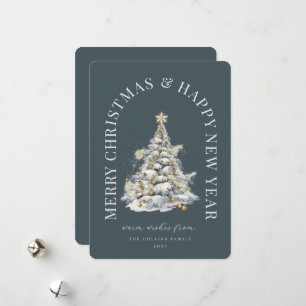 Árbol de Navidad nevado festivo