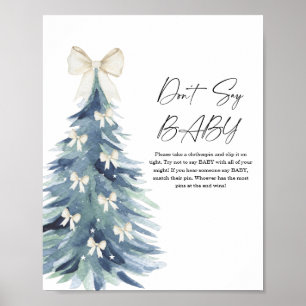 árbol de Navidad No digas bebé Póster