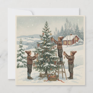 Árbol de Navidad nórdico antiguo