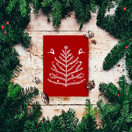 Árbol de Navidad nórdico festivo ciervo rojo oscur