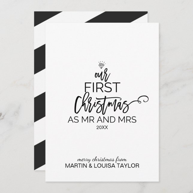 Árbol de Navidad Nuestra Primera Navidad como Sr.  (Anverso / Reverso)