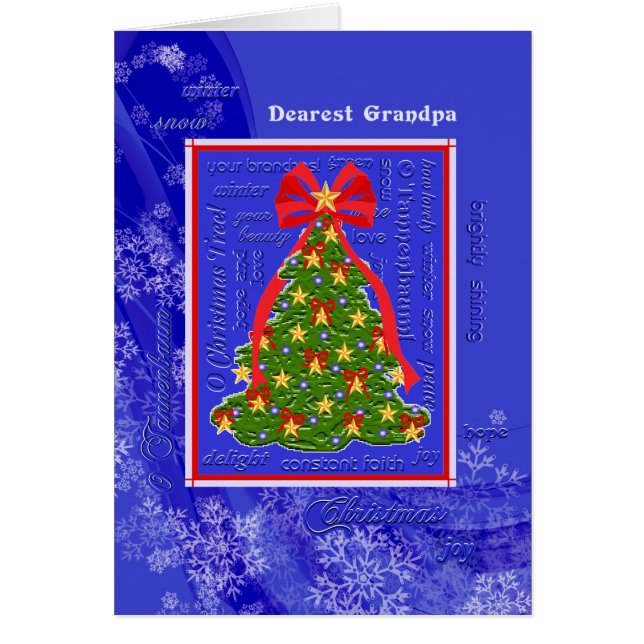 Árbol de Navidad O Tannenbaum Snowflakes para el a (Frente)