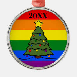 Árbol de Navidad | Ornamento arcoiris | Mensaje