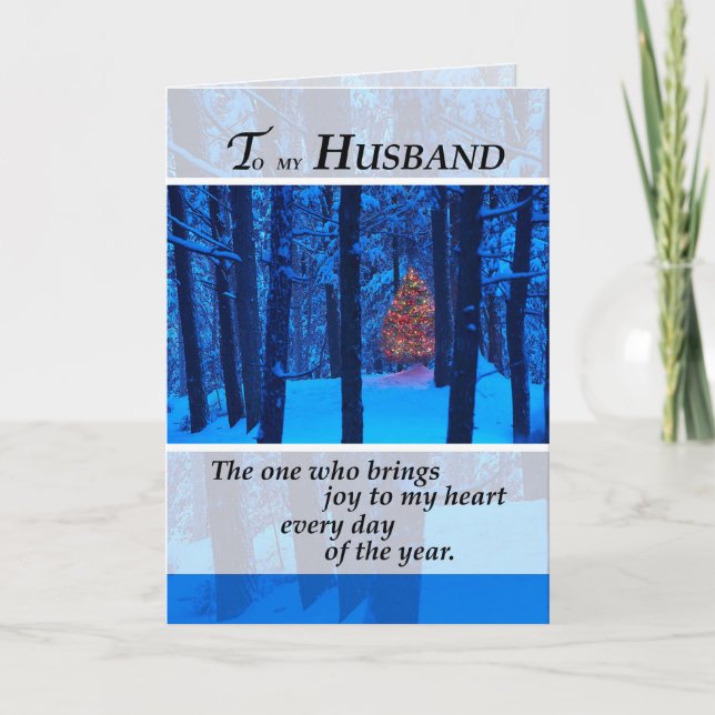 Árbol de Navidad para marido en Woods (Anverso)