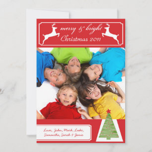 Árbol de Navidad para renos tarjeta de Navidades f