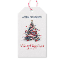 Árbol de Navidad Patriótico ATH1 con etiqueta de o