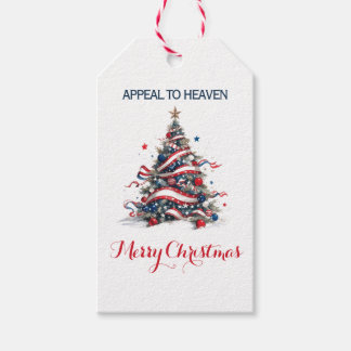 Árbol de Navidad Patriótico ATH1 con etiqueta de o