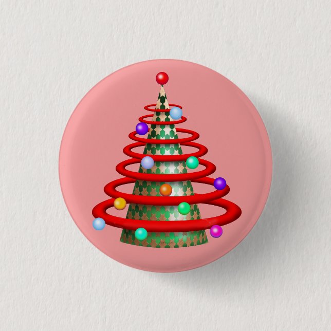 ÁRBOL DE NAVIDAD PEQUEÑA pulgada del ¼ del BOTÓN 1 (Anverso)