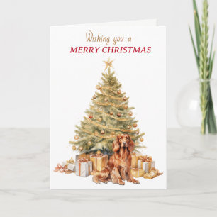 Árbol de Navidad perro Irish Setter Gold Navidad