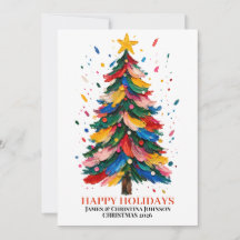 Árbol de Navidad personalizable Felices Fiestas