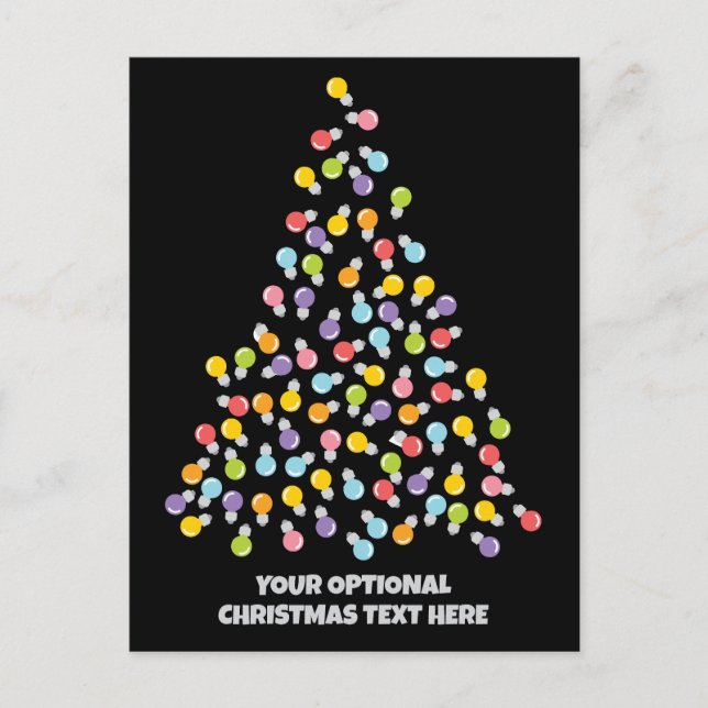 Árbol de Navidad personalizado de texto iluminado (Anverso)