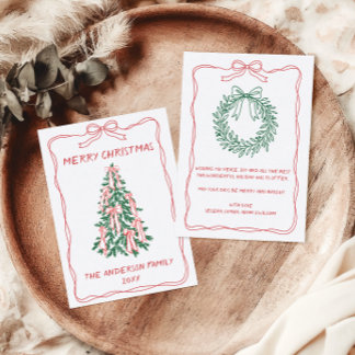 Árbol de Navidad personalizado dibujado a mano par
