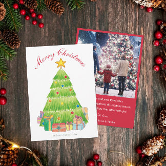 Árbol de Navidad personalizado pintado a mano con