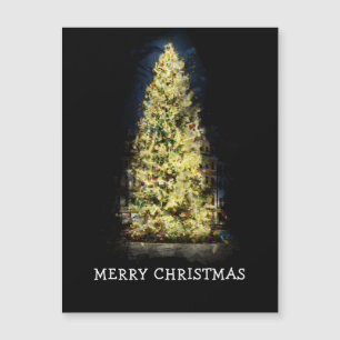 Árbol de Navidad pintado con iluminación