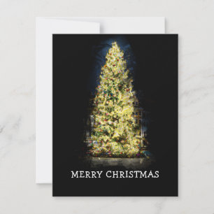 Árbol de Navidad pintado con iluminación