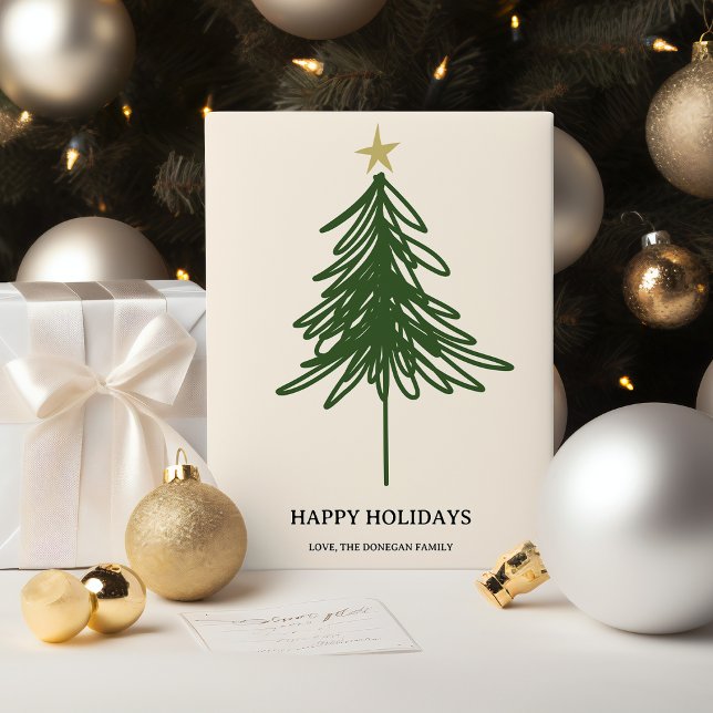Árbol de Navidad Plano de Verde Moderno Sencillo (Subido por el creador)