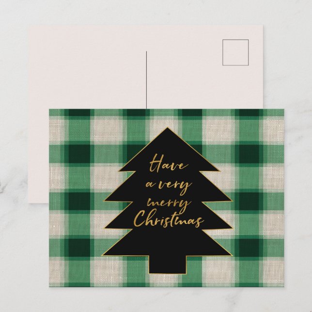 Árbol de Navidad Plantado de Crema Verde (Anverso / Reverso)