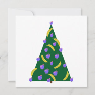 Árbol de Navidad Pop Art con Manzanas y Plátanos 