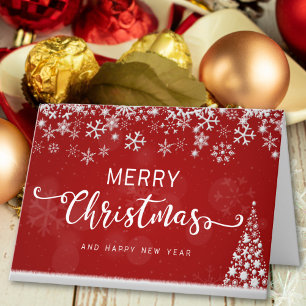 Árbol de navidad Red Elegant Snowflakes