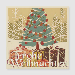 Árbol de Navidad regalos estilo retro Feliz Navida