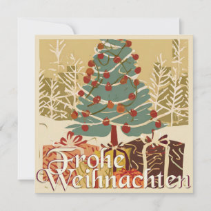 Árbol de Navidad regalos estilo retro Feliz Navida