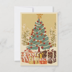 Árbol de Navidad regalos estilo retro Feliz Navida