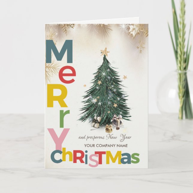 Árbol de Navidad, Regalos  Feliz Navidad (Anverso)