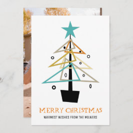 Árbol de Navidad retro foto de vacaciones de media