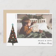 Árbol de Navidad retro ilustrado moderno