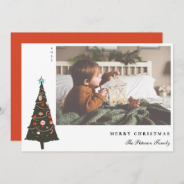 Árbol de Navidad retro ilustrado moderno