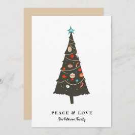 Árbol de Navidad retro ilustrado moderno