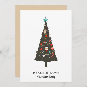 Árbol de Navidad retro ilustrado moderno