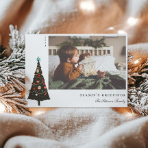 Árbol de Navidad retro ilustrado moderno