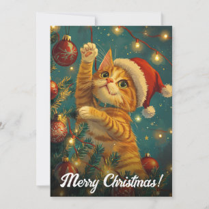 Árbol de Navidad Retro para Gatos con Texto Person