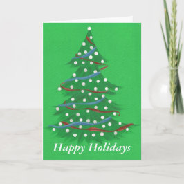 Árbol de Navidad rojo blanco y azul, tarjetas de f