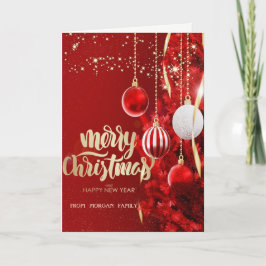 Árbol de Navidad rojo elegante, bolas