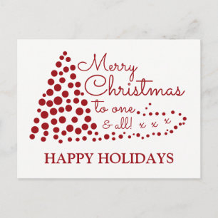 Árbol de Navidad Rojo, Feliz Día de Navidad