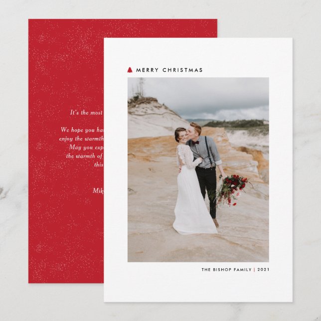 Árbol de Navidad Rojo Fotos modernas de navidad (Anverso / Reverso)