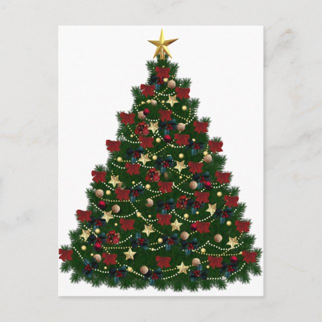 Árbol de Navidad Rojo y Oro (Anverso)